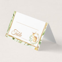 Baby shower de cerfs et Feuille Numéro de la table