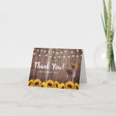Baby shower de cerfs Merci de tournesol rustique (Devant)