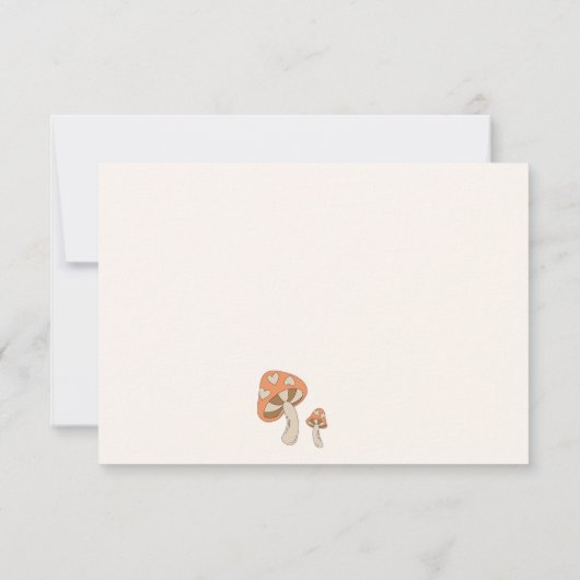 Baby shower de champignons Merci | Orange et Brown (Dos)