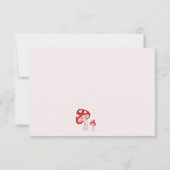 Baby shower de champignons Merci | Rouge et rose (Dos)