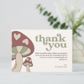 Baby shower de champignons Merci | Sage Green (Debout devant)