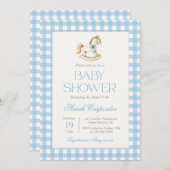 Baby shower de Cheval à Rocher Invitation garçon (Devant / Derrière)