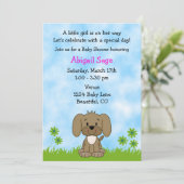 Baby shower de chiot mignonne Invitation pour les  (Debout devant)