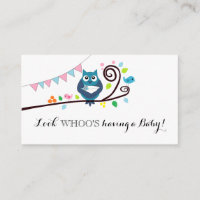 Baby shower de Chouette blanche Invitation de bill