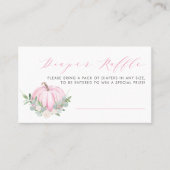 Baby shower de chute rose Citrouille  rabat carte (Devant)