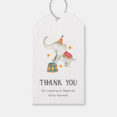 Baby shower de cirque Favoriser les étiquettes (Devant)