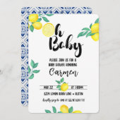 Baby shower de citron Oh Baby Invitation (Devant / Derrière)