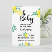 Baby shower de citron Oh Baby Invitation (Debout devant)