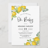 Baby shower de citron Oh Baby shower Invitation (Devant)
