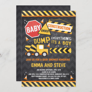Baby shower de construction Invitation Douche de c