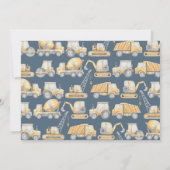 Baby shower de construction Invitation Invitation (Dos)