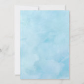 Baby shower de couchage Floral bleu Invitation (Dos)