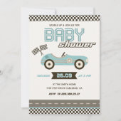 Baby shower de course automobile Invitation (Devant)