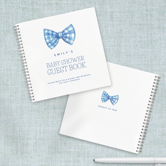 Baby shower de Cravate Blue Bow Livre d'or