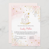 baby shower de cygne princier par invitation posta (Devant / Derrière)