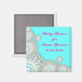 Baby shower De datummagneet opslaan Magneet (Voorkant / Achterkant)