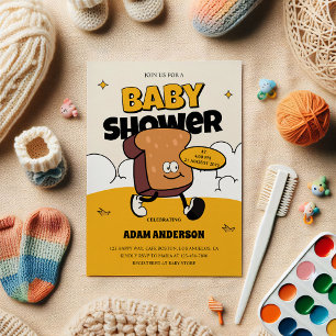 Baby shower de dessin amusant Invitation pour garç