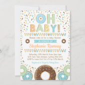 Baby shower de Donut de garçon Invitation de dough (Devant)