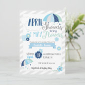 Baby shower de douche d'avril Invitation (Debout devant)