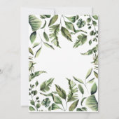 baby shower de feuillage tropical Invitation (Dos)