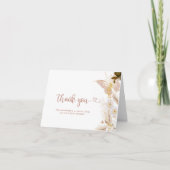 Baby shower de feuille d'or papillon Boho merci (Devant)