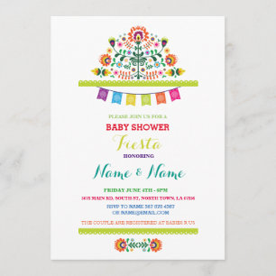 Baby shower de Fiesta Mexicaine Invitation brillan