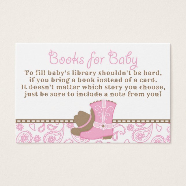 Baby shower de fille Apportez une carte de demande (Devant)
