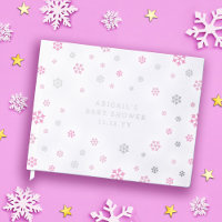 Baby shower de filles d'hiver aux flocons d'argent