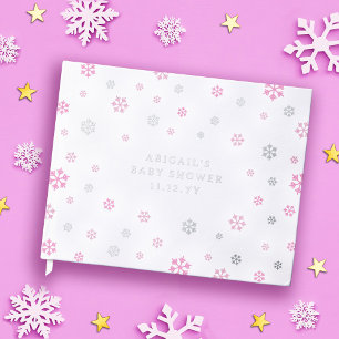 Baby shower de filles d'hiver aux flocons d'argent