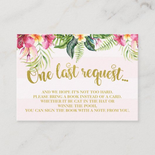 Baby shower de Flamant rose Apportez une carte d'i (Devant)