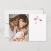 Baby shower de Flamant rose tropical Carte de reme (Dos)