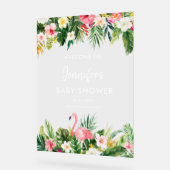 Baby shower de Flamant rose tropical d'Aloha (Angle)