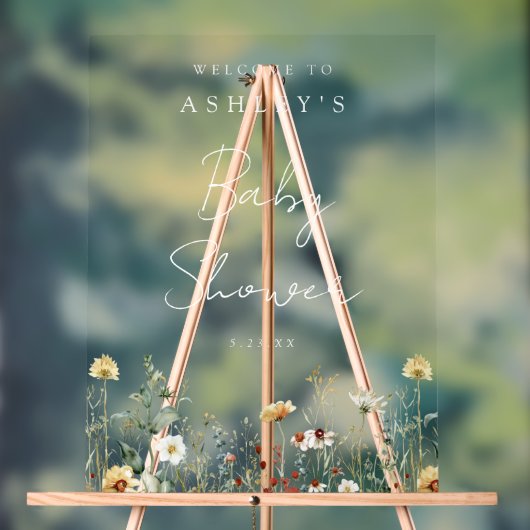 Baby shower de Fleur sauvage d'été (Neutre)