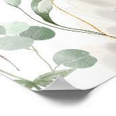 Baby shower de fleurs roses Affiche de bienvenue (Coin)