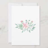 baby shower de fleurs succulentes Invitation (Dos)