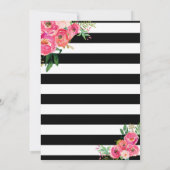 Baby shower de fleurs vives Invitation (Dos)