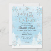 Baby shower de flocon de neige Invitation pour un (Devant)