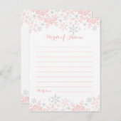 Baby shower de flocon de neige Mots de conseil (Devant / Derrière)