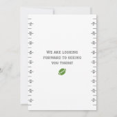 Baby shower de football aquarelle Invitation (Dos)