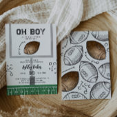 Baby shower de football aquarelle Invitation