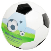 Baby shower de football bleu | Boule de soccer (3/4)