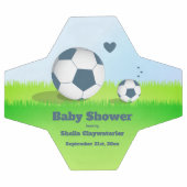 Baby shower de football bleu | Boule de soccer (Plat)