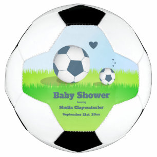 Baby shower de football bleu Boule de soccer