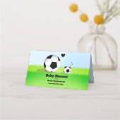 Baby shower de football | Carte de placement (Dos)