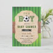 baby shower de football Invitation (Debout devant)