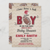 Baby shower de football Invitation Baby shower spo (Devant / Derrière)