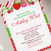 Baby shower de fraise de baies sucrée Invitation