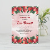 Baby shower de fraises Berry Adorable Invitation (Debout devant)