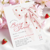 Baby shower de fraises de Bow rose Invitation