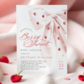 Baby shower de fraises de Bow rose Invitation